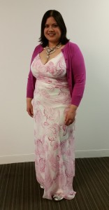 PW dress by Ralph Lauren, J Crew cardigan, Blue by Betsey Johnson shoes.