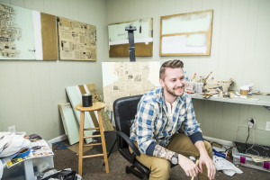 Kyle Mosher in his studio.