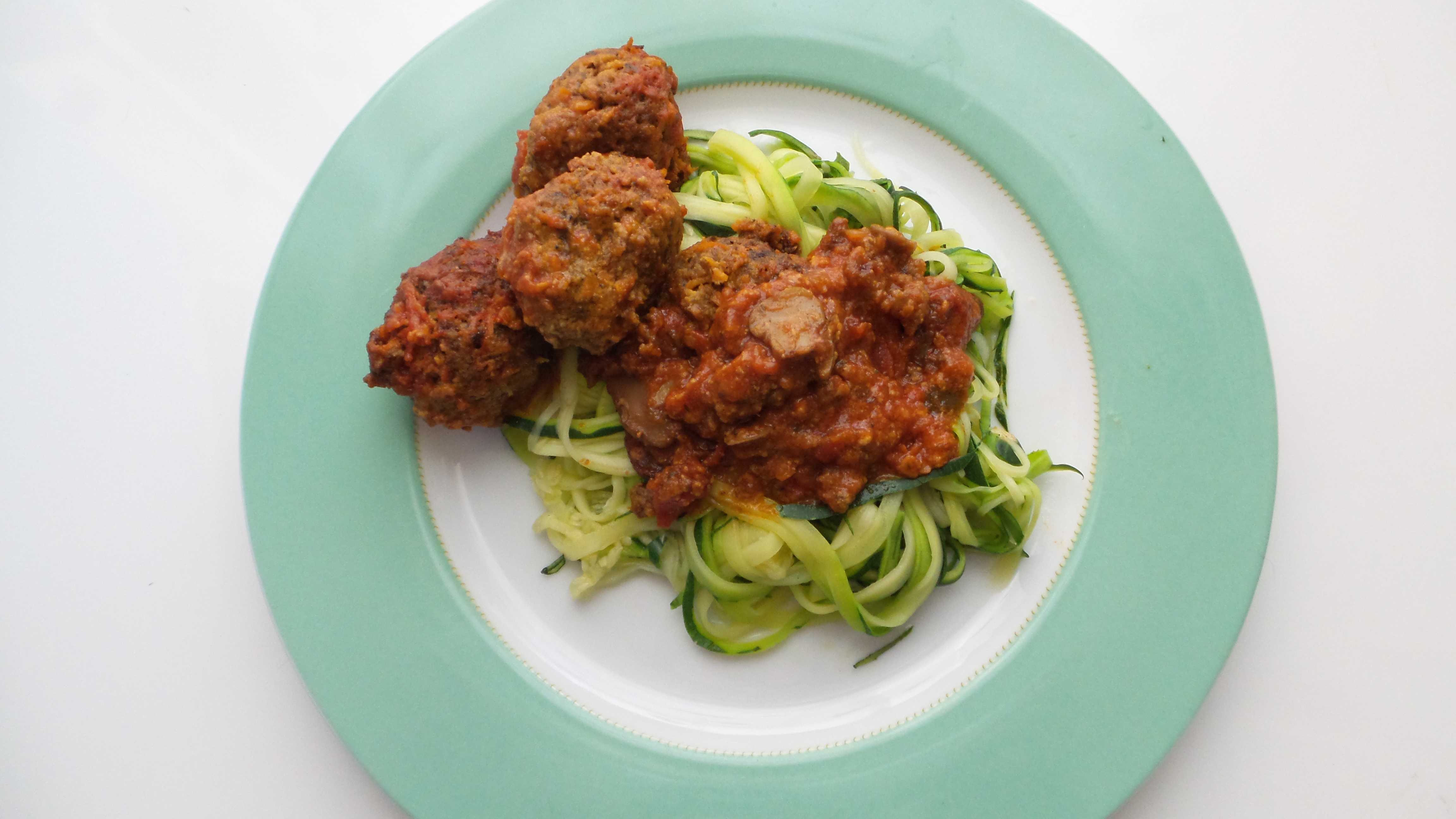 Zucchini Noodles with Meatballs